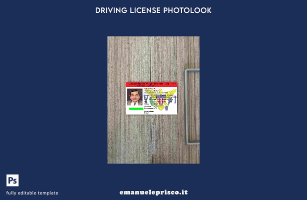 modello FRONTALE photolook DL delle Isole Vergini USA stile verificato